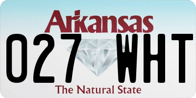 AR license plate 027WHT