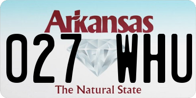 AR license plate 027WHU