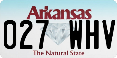 AR license plate 027WHV
