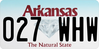 AR license plate 027WHW