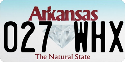 AR license plate 027WHX