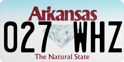AR license plate 027WHZ