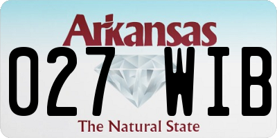 AR license plate 027WIB