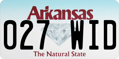 AR license plate 027WID