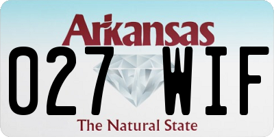 AR license plate 027WIF