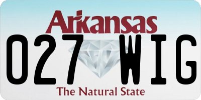 AR license plate 027WIG