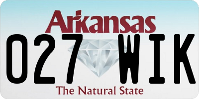 AR license plate 027WIK
