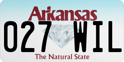 AR license plate 027WIL