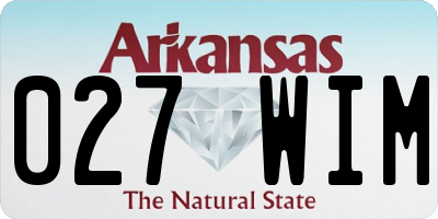 AR license plate 027WIM