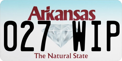 AR license plate 027WIP