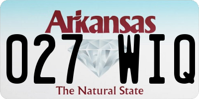 AR license plate 027WIQ