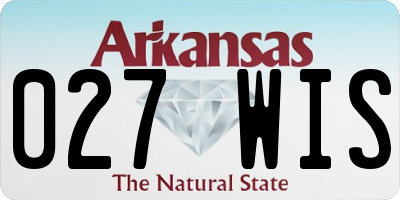 AR license plate 027WIS