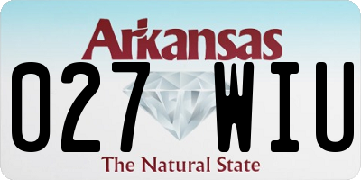 AR license plate 027WIU