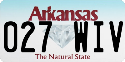 AR license plate 027WIV