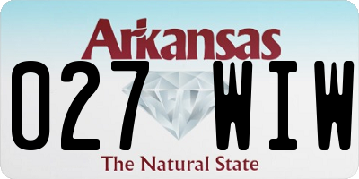 AR license plate 027WIW