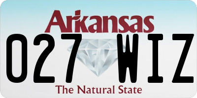 AR license plate 027WIZ