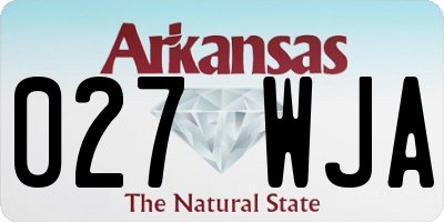 AR license plate 027WJA