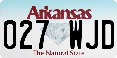AR license plate 027WJD