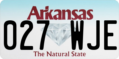 AR license plate 027WJE