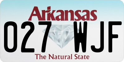 AR license plate 027WJF
