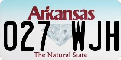 AR license plate 027WJH