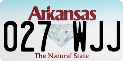 AR license plate 027WJJ