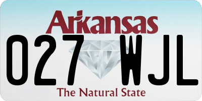 AR license plate 027WJL