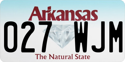 AR license plate 027WJM