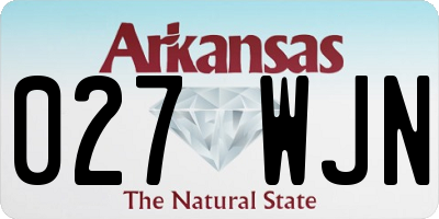 AR license plate 027WJN