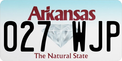 AR license plate 027WJP