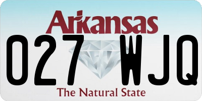 AR license plate 027WJQ
