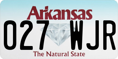 AR license plate 027WJR