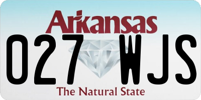 AR license plate 027WJS