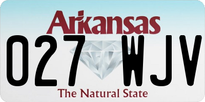 AR license plate 027WJV