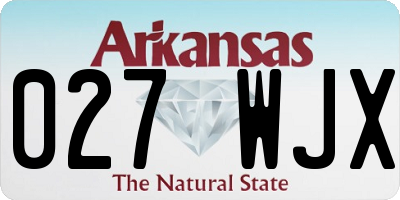 AR license plate 027WJX