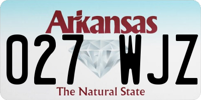 AR license plate 027WJZ