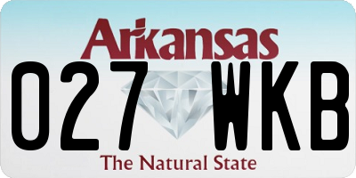 AR license plate 027WKB