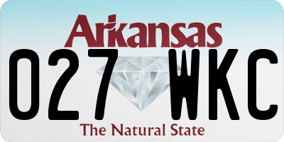 AR license plate 027WKC