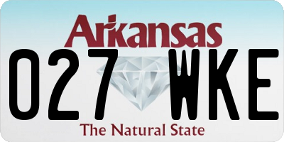 AR license plate 027WKE