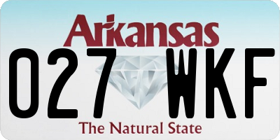 AR license plate 027WKF