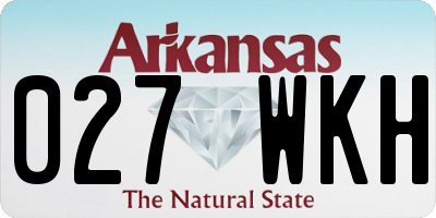 AR license plate 027WKH