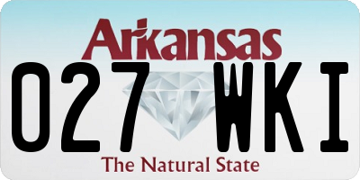AR license plate 027WKI