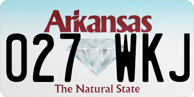 AR license plate 027WKJ