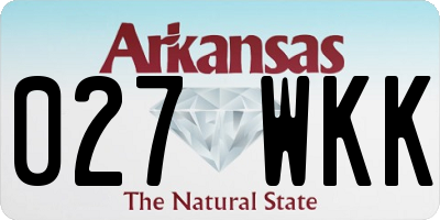 AR license plate 027WKK