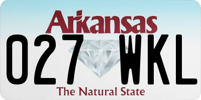 AR license plate 027WKL
