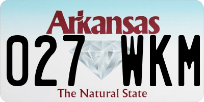 AR license plate 027WKM