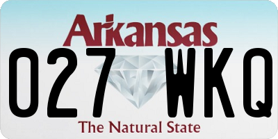AR license plate 027WKQ