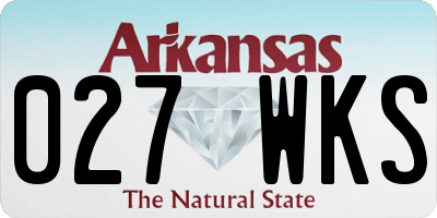 AR license plate 027WKS