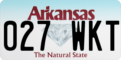 AR license plate 027WKT