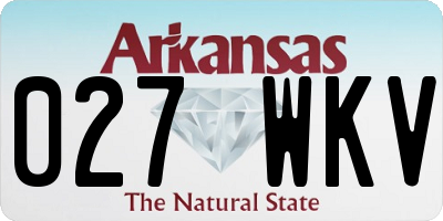 AR license plate 027WKV